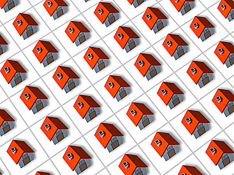 红色,屋顶,房子,不动产,形状,计划