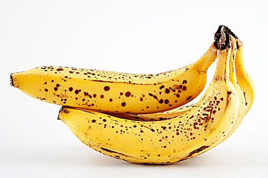 香蕉,成熟,白色背景