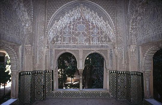 阿尔罕布拉,砖瓦,镶嵌图案,安达卢西亚,西班牙,欧洲