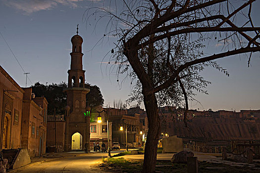 喀什噶尔古城夜色