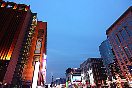 新燕莎金街购物广场,王府井,商业街,中国,北京,全景,风景,地标,建筑,传统