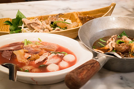 大,食物,泰国,面条汤