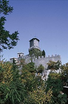 城堡,要塞,圣马力诺,意大利,欧洲