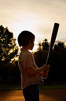 男孩,棒球棒