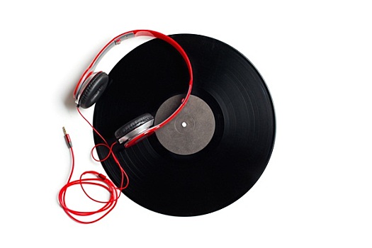 红色,耳机,乙烯基,唱片