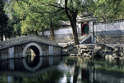 中国,北京,颐和园,石桥,大门