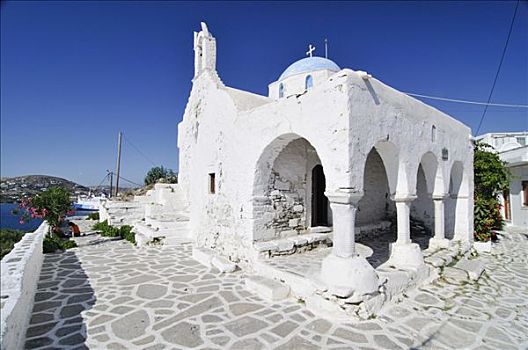 教堂,纳克索斯岛,基克拉迪群岛,希腊,欧洲
