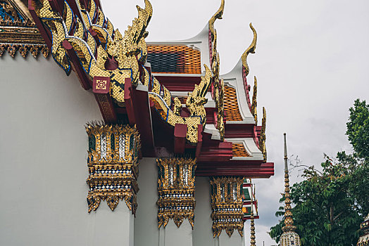 泰国佛教寺庙佛塔,曼谷卧佛寺建筑与佛塔