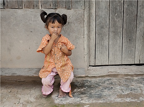 儿童,亚洲,老挝