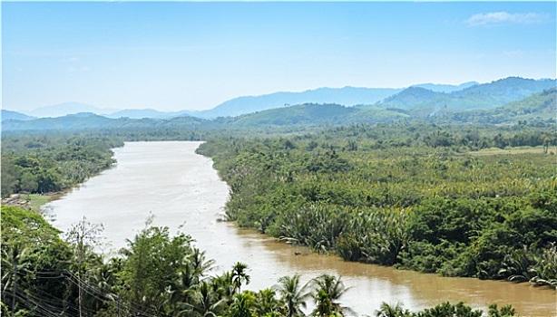 河,自然,分界线,泰国,缅甸