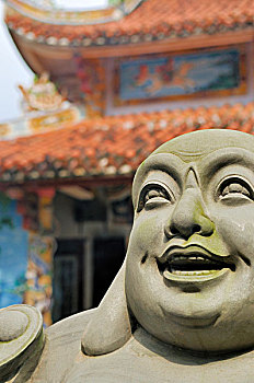 笑佛,雕塑,儿子,岘港,越南,亚洲
