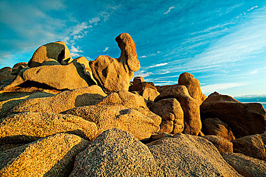 岩石构造,海岸,科西嘉岛,法国