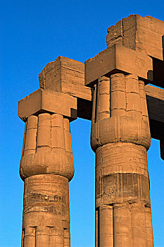 埃及,卢克索神庙,柱子,纸莎草,埃及新王国,古老,底比斯
