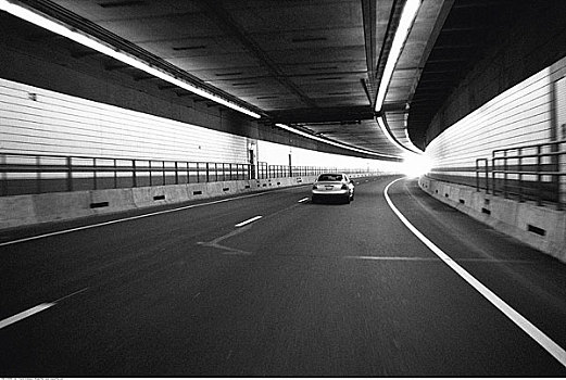 汽车,中央动脉隧道,公路,波士顿,马萨诸塞,美国