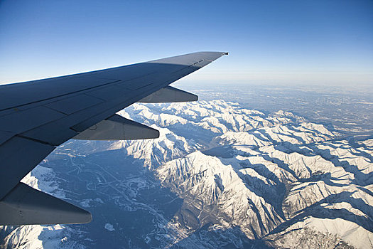 飞机,飞跃,落基山脉,班芙国家公园,艾伯塔省,加拿大