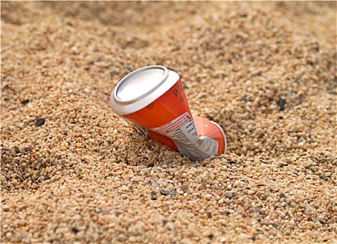 环境,问题,铝,饮料,容器,沙子,海岸,海洋