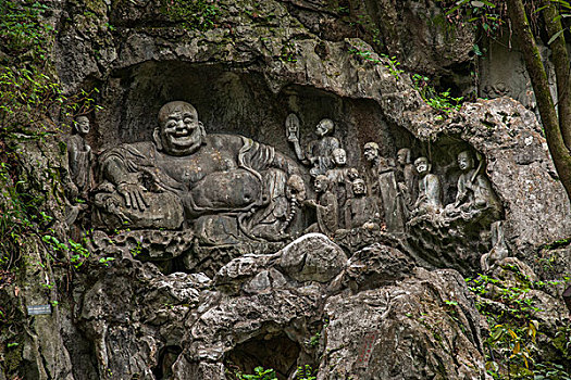 杭州灵隐寺飞来峰石窑摩崖造像