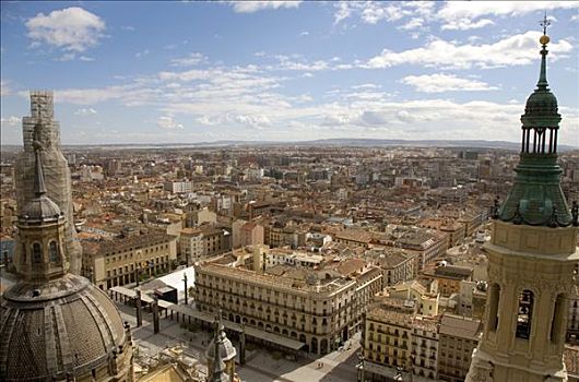 历史,中心,大教堂,萨拉戈萨,城市,2008年,省,阿拉贡,卡斯提尔,西班牙,欧洲