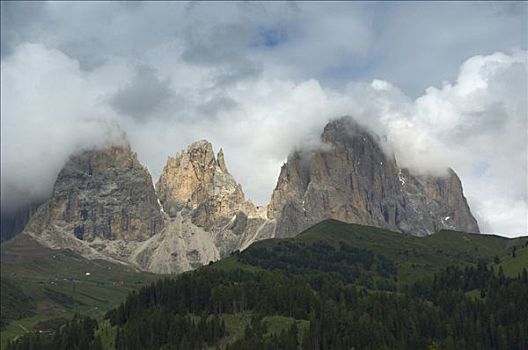 山丘,白云岩,多罗迈特,阿尔卑斯山,南蒂罗尔,意大利