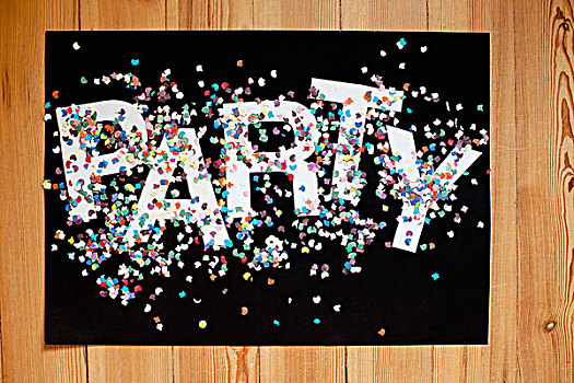 五彩纸屑,文字,拼写,聚会,黑色,海报