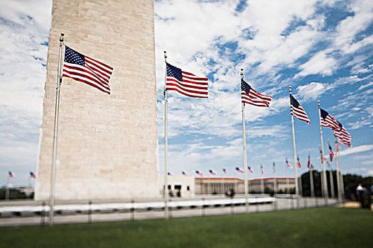 旗帜,华盛顿纪念碑,华盛顿特区
