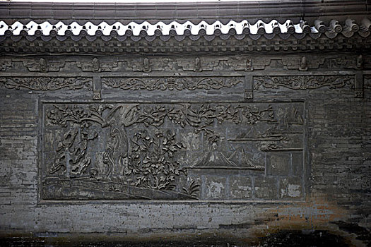 陕西西安慈恩寺墙壁雕塑