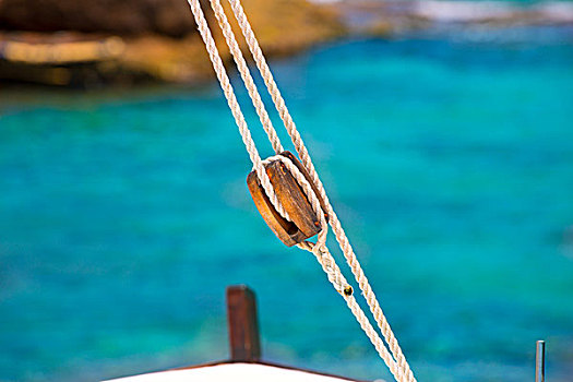 船,经典,滑轮,帆船,地中海,巴利阿里群岛