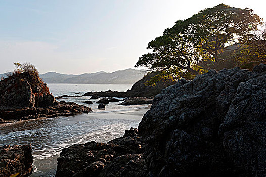 岩石构造,海岸,墨西哥