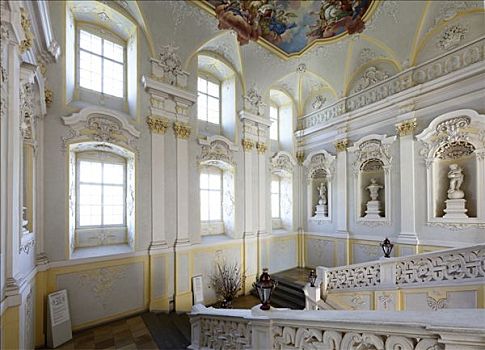 教堂,楼梯,寺院,区域,下奥地利州,奥地利,欧洲