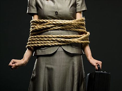 职业女性,捆绑,绳索