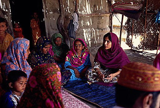 社区,健康,工作,标识,孕妇,日常,拜访,乡村,近郊,卡拉奇,巴基斯坦,九月,2008年