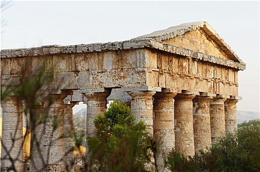 希腊,庙宇,塞杰斯塔,西西里