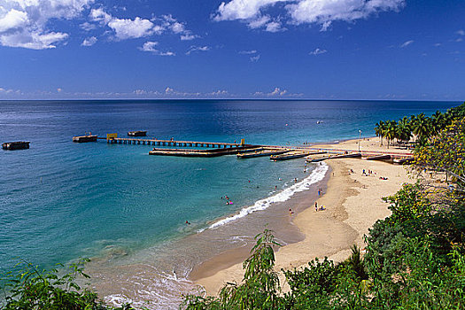 码头,海滩,波多黎各