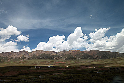 西藏,高原,蓝天,白云,湖水,0087