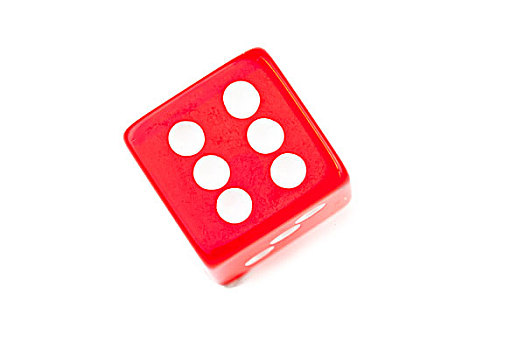 红色,骰子,白色背景