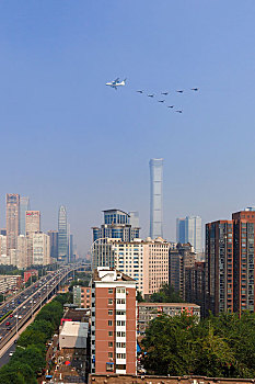 新中国成立70周年国庆阅兵空中飞机
