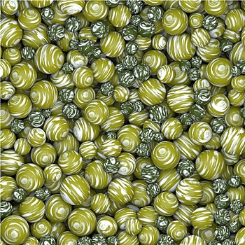 许多,珍珠,橄榄,绿色