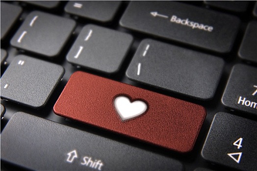 红色,心形,键盘,按键,喜爱,背景