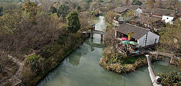 河渚塔上看西溪湿地