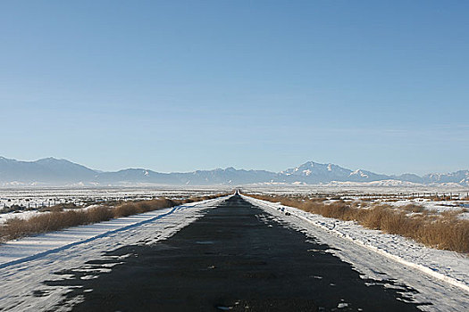 被雪覆盖的道路