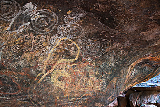 澳大利亚,乌卢鲁卡塔曲塔国家公园,乌卢鲁巨石,走,小路,历史,洞穴,土著,岩石艺术,大幅,尺寸