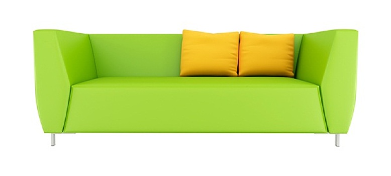 绿色,现代,沙发