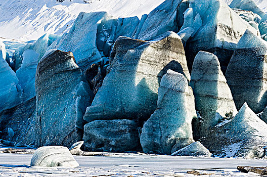 冰河,瓦特纳冰川,国家公园,冬天,大幅,尺寸