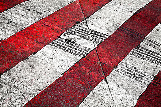 道路,背景,穿过,红色,白色,路标,轮胎,轨迹