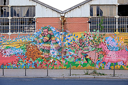 葡萄牙,里斯本,街头艺术,涂鸦,水岸,使用,只有