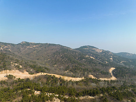 山东省青岛大珠山景区航拍图片