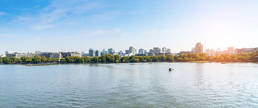 杭州西湖城市天际线