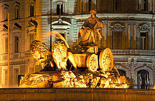 西班牙,马德里,西贝里斯广场喷泉
