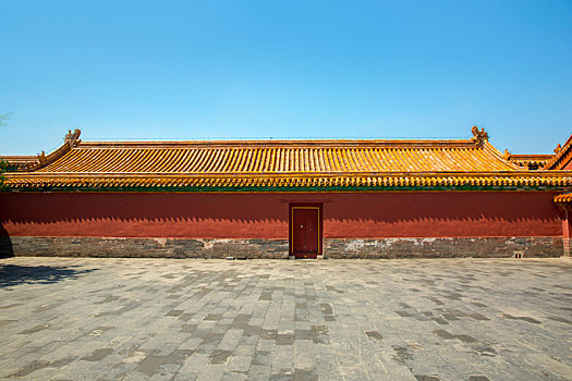 北京故宫红墙路面素材
