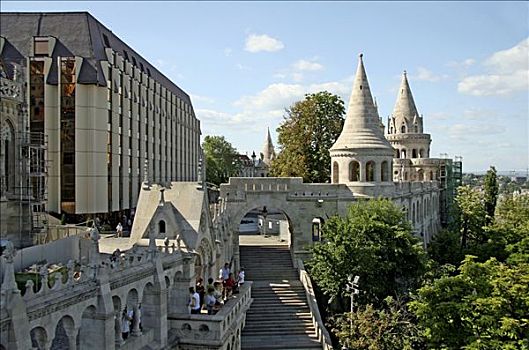 酒店,左边,布达佩斯,匈牙利,欧洲